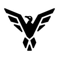 A glyph style icon of vulture vector