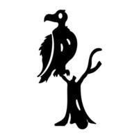 A glyph style icon of vulture vector