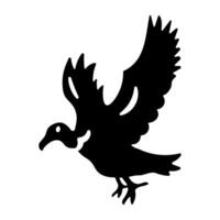 A glyph style icon of vulture vector