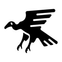 A glyph style icon of vulture vector