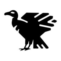A glyph style icon of vulture vector
