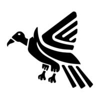 A glyph style icon of vulture vector