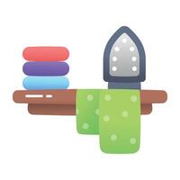 An ironing board flat icon vector