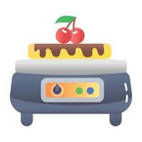 A flat style icon of crepe maker vector