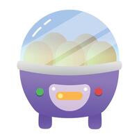 Egg boiler icon designed in flat style vector