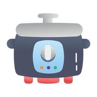 A slow cooker icon designed in flat style vector