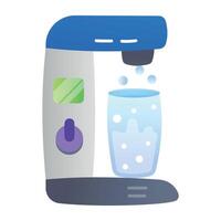 A flat icon of seltzer maker vector