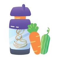 A flat style icon of zoodle maker vector