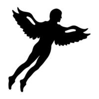 Icarus wings solid style icon vector