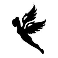 Icarus wings solid style icon vector
