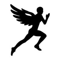 Icarus wings solid style icon vector