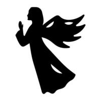Icarus wings solid style icon vector