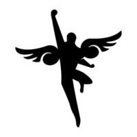 Icarus wings solid style icon vector