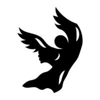 Icarus wings solid style icon vector