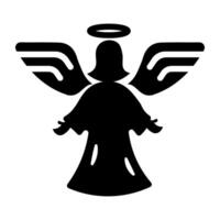 Icarus wings solid style icon vector