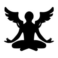 Icarus wings solid style icon vector