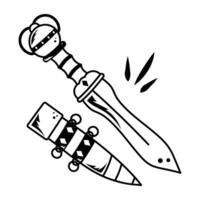 A line style icon of fantasy sword vector