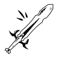 A line style icon of fantasy sword vector