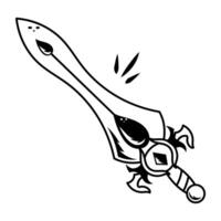 A line style icon of fantasy sword vector