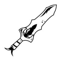 A line style icon of fantasy sword vector