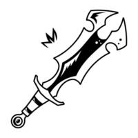A line style icon of fantasy sword vector