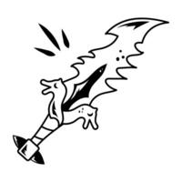 A line style icon of fantasy sword vector