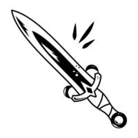 Magic sword icon designed in outline style vector