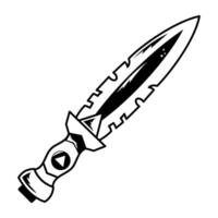 Magic sword icon designed in outline style vector