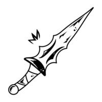 Magic sword icon designed in outline style vector