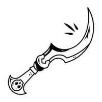 Magic sword icon designed in outline style vector