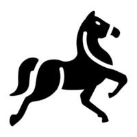 A slid style icon of steed vector