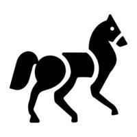 A solid style icon of equestrian jumping vector