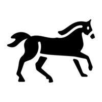 A solid style icon of equestrian jumping vector