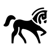 A solid style icon of equestrian jumping vector