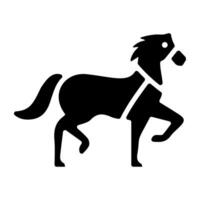 A solid style icon of equestrian jumping vector