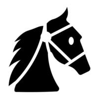 A solid style icon of equestrian jumping vector