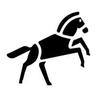 A solid style icon of equestrian jumping vector
