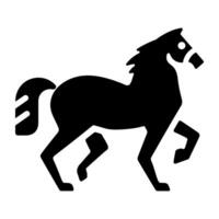A solid style icon of equestrian jumping vector