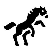 An icon of equine designed in glyph style vector