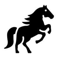 An icon of equine designed in glyph style vector