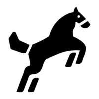 An icon of equine designed in glyph style vector