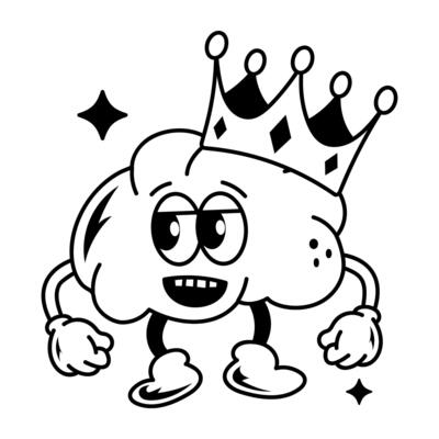 A doodle style icon of royal mindset