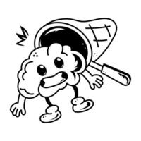 A sketchy style icon of stealing idea vector