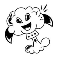 A brain boost icon designed in hand drawn style vector
