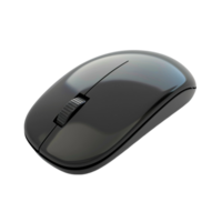 a black computer mouse on a transparent background Generative-AI png