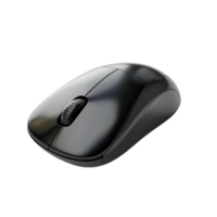 a black computer mouse on a transparent background Generative-AI png