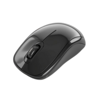 a black computer mouse on a transparent background Generative-AI png