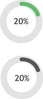 20 percent loading circular design vector