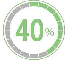 40 percent loading circular design vector