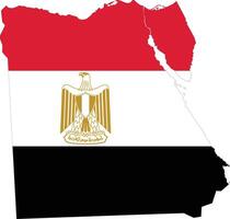 Egypt Map with its flag design vector